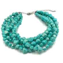 Load image into Gallery viewer, Cyan-Mint Stacked Deco Sylvie Necklace