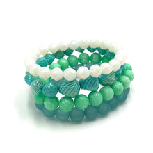 Load image into Gallery viewer, Acid Mint Stack &amp; Stretch Bracelets Set