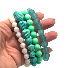 Load image into Gallery viewer, Acid Mint Stack &amp; Stretch Bracelets Set