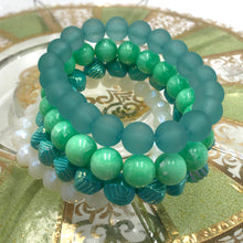 Load image into Gallery viewer, Acid Mint Stack &amp; Stretch Bracelets Set