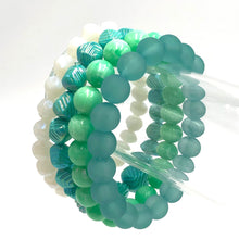 Load image into Gallery viewer, Acid Mint Stack &amp; Stretch Bracelets Set