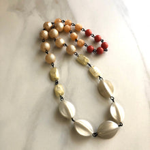 Load image into Gallery viewer, Cream Antique Pearl &amp; Burnt Orange Carmen Necklace