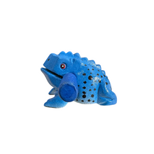 Load image into Gallery viewer, 3" Wooden Musical Frog - Blue Dart Design (Percussion Instrument)