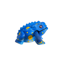 Load image into Gallery viewer, 3" Wooden Musical Frog - Sea Design (Percussion Instrument)