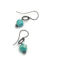Load image into Gallery viewer, Mint Cyan Deco Link Earrings