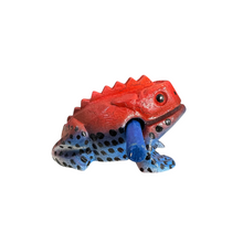 Load image into Gallery viewer, 3" Wooden Musical Frog - Red Dart Design (Percussion Instrument)