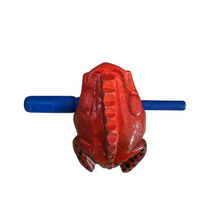 Load image into Gallery viewer, 3" Wooden Musical Frog - Red Dart Design (Percussion Instrument)