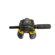 Load image into Gallery viewer, 3" Wooden Musical Frog - Yellow Dart Design (Percussion Instrument)