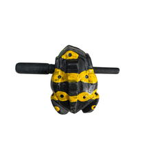 Load image into Gallery viewer, 3" Wooden Musical Frog - Yellow Dart Design (Percussion Instrument)