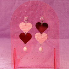 Load image into Gallery viewer, Mismatch Cupid Heart Drop Earrings
