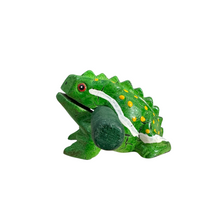 Load image into Gallery viewer, 3&quot; Medium Green Leaf Musical Percussion Frog