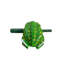 Load image into Gallery viewer, 3&quot; Medium Green Leaf Musical Percussion Frog