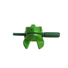 Load image into Gallery viewer, 3&quot; Medium Green Leaf Musical Percussion Frog