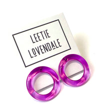 Load image into Gallery viewer, Hot Pink Donut Stud Earrings
