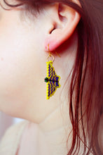 Load image into Gallery viewer, Beaded Moth Earrings
