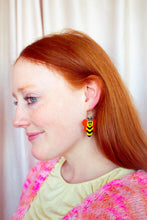 Load image into Gallery viewer, Bumble Bee Beaded Earrings