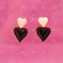 Load image into Gallery viewer, Together Forever- Titanium Heart Earrings