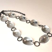 Load image into Gallery viewer, Clear Domed &amp; Dark Metal Stations Necklace