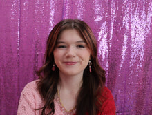 Load image into Gallery viewer, Beaded Heart Drop Earrings