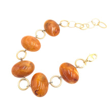 Load image into Gallery viewer, Honey Amber Gemz Stations Bracelet