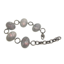 Load image into Gallery viewer, Grey Aurora Gemz Stations Bracelet