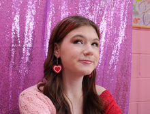 Load image into Gallery viewer, Groovy Heart Earrings
