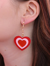 Load image into Gallery viewer, Groovy Heart Earrings