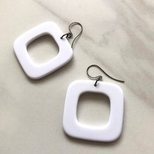 Load image into Gallery viewer, Deco Square Donut Drop Earrings