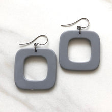 Load image into Gallery viewer, Deco Square Donut Drop Earrings