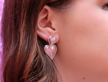 Load image into Gallery viewer, Together Forever- Titanium Heart Earrings
