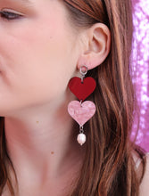 Load image into Gallery viewer, Mismatch Cupid Heart Drop Earrings