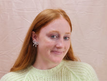 Load image into Gallery viewer, "Love Tied in a Bow" Titanium Earrings