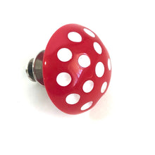 Load image into Gallery viewer, Cherry Red Polka Dot Lapel Pin