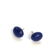 Load image into Gallery viewer, Midnight Blue Oval Stud Earrings