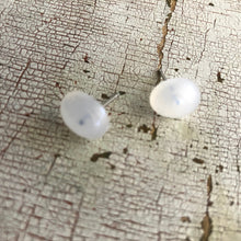 Load image into Gallery viewer, White Opal Oval Stud Earrings