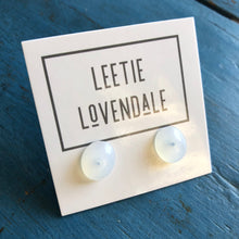 Load image into Gallery viewer, White Opal Oval Stud Earrings