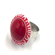 Load image into Gallery viewer, Cherry Leaf Cocktail Ring