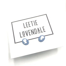 Load image into Gallery viewer, Blue &amp; White Oval Cameo Stud Earrings