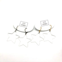 Load image into Gallery viewer, Clear Star Earrings