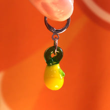 Load image into Gallery viewer, Glass Lemon Charm Earrings