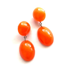 Load image into Gallery viewer, Orange Aura Glow Jelly Bean Earrings