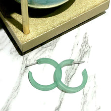 Load image into Gallery viewer, Seafoam Small Classic Hoop Earrings