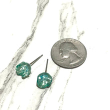 Load image into Gallery viewer, Seafoam Carved Lucite Rose Stud Earrings