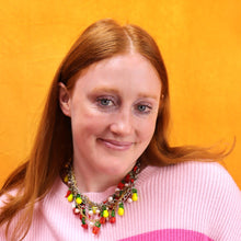 Load image into Gallery viewer, Glass Beaded Lemon Necklace