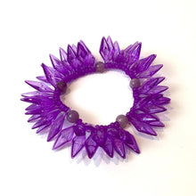 Load image into Gallery viewer, Violet Spiked Cha Cha Stretch Bracelet