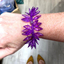 Load image into Gallery viewer, Violet Spiked Cha Cha Stretch Bracelet