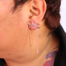 Load image into Gallery viewer, Titanium Tassel Ribbon Earrings