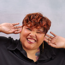 Load image into Gallery viewer, Titanium Tassel Star Earrings