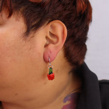 Load image into Gallery viewer, Glass Red Bell Pepper Charm Earrings