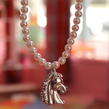 Load image into Gallery viewer, Pearly Horse Charm Necklace